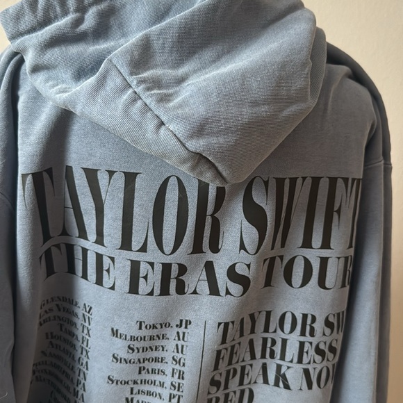 Blue Crewneck Hoodie Eras Tour | It Was Rare I Was There | Handmade | Size Large - Picture 7 of 8